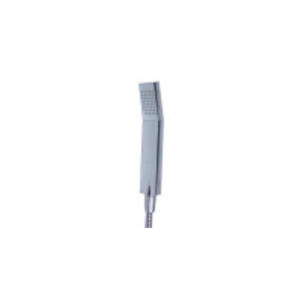 Angle. Alfi - Polished Chrome Sliding Rail Hand Held Shower Head Set With Hose - Silver.