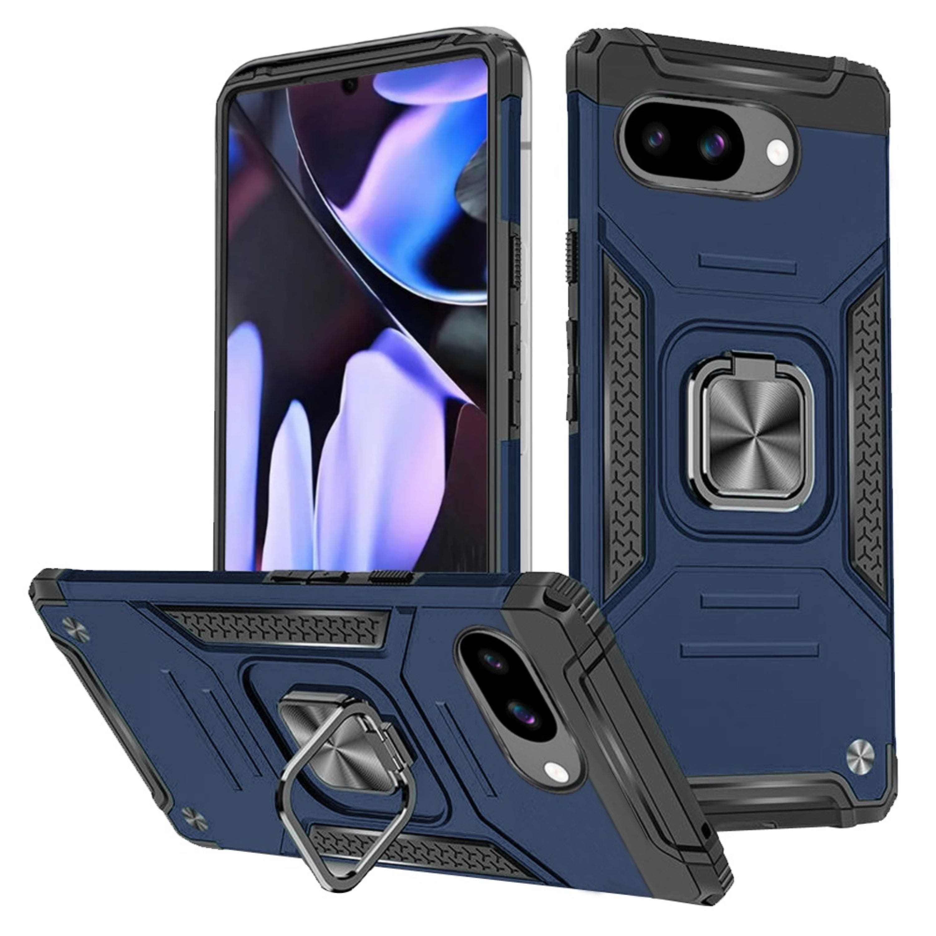 Kitcheniva - Magnetic Kickstand Shockproof Case With Tempered Glass For Google Pixel 9a - Blue price history on PriceWatchPro