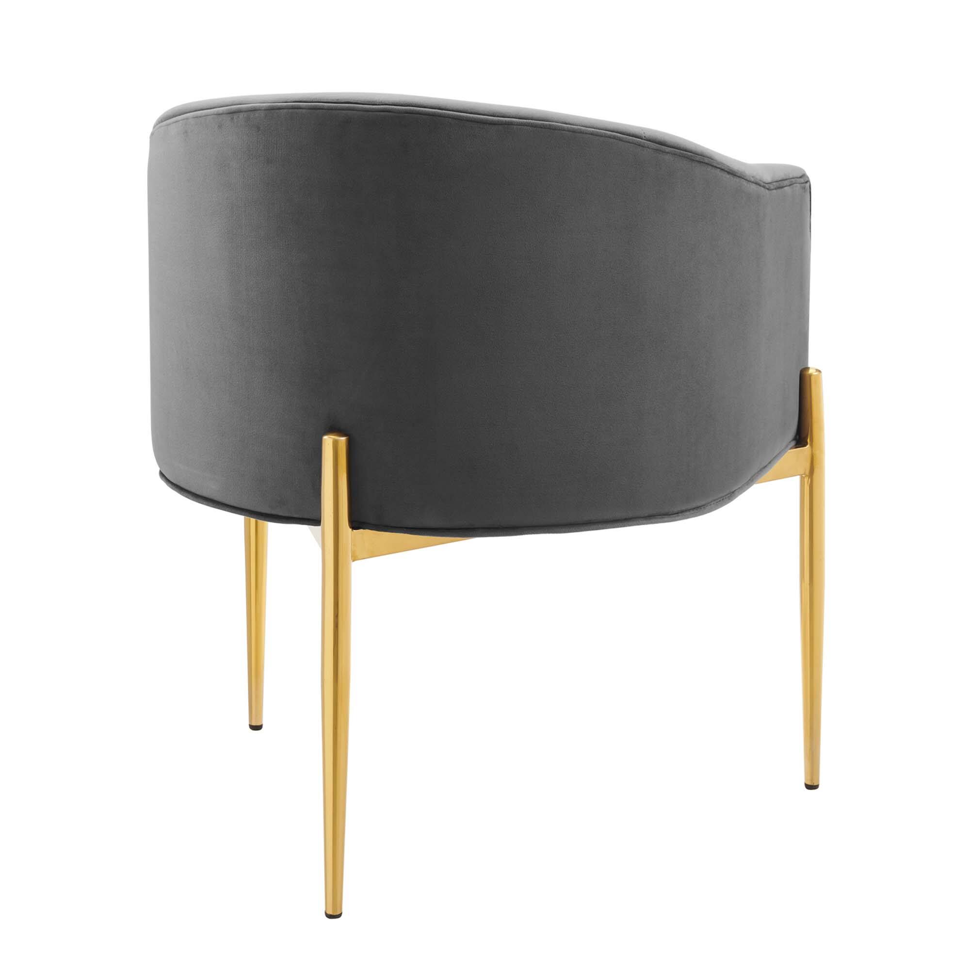 Alt View 3. Modway - Savour Tufted Performance Velvet Accent Chairs Set of 2 by Modway - Gray.