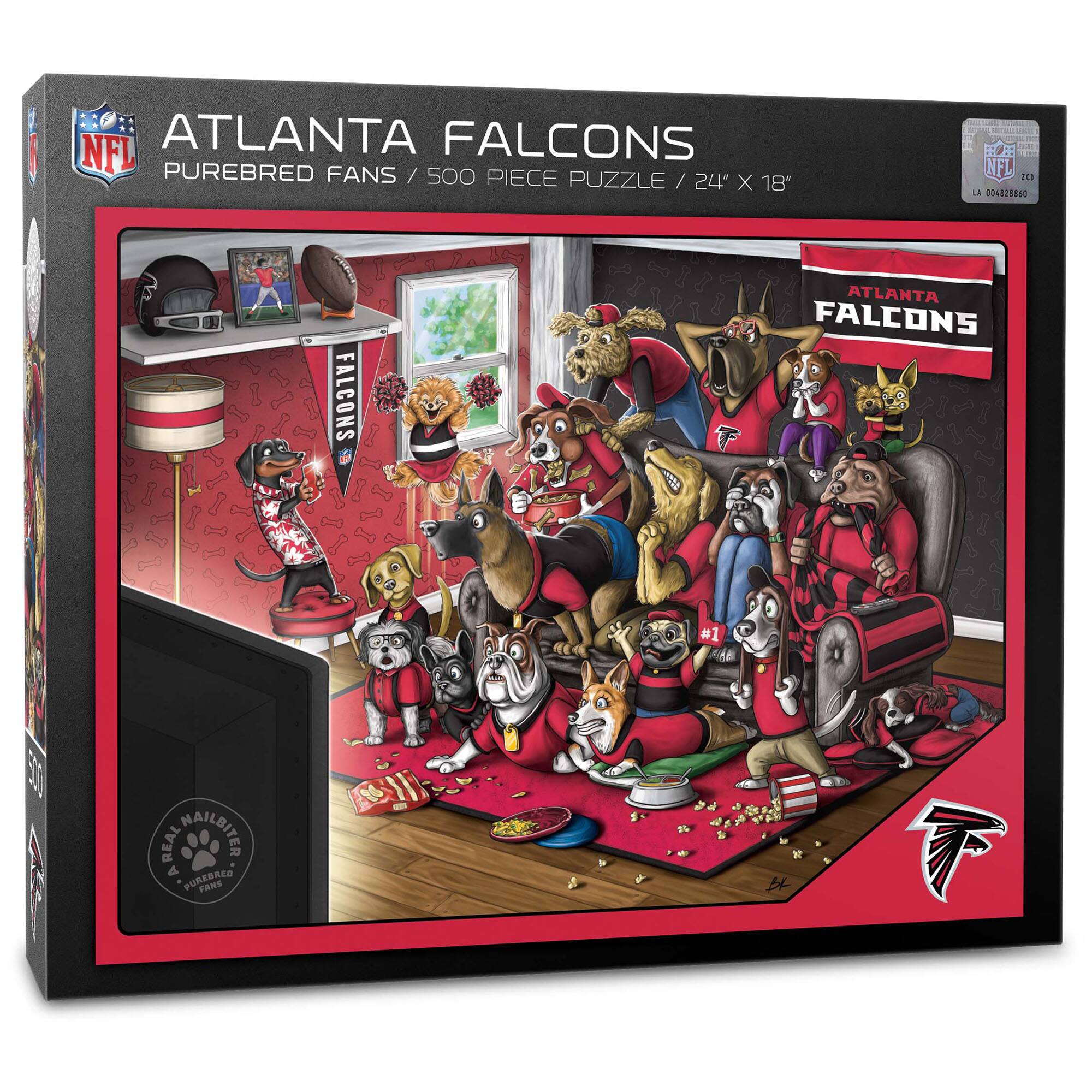 ATLANTA FALCONS  
PUREBRED FANS / 500 PIECE PUZZLE / 24" X 18"  

NFL  
LA 04028880  

ATLANTA FALCONS  

REAL MAIL-ORDER  
PUREBRED FANS