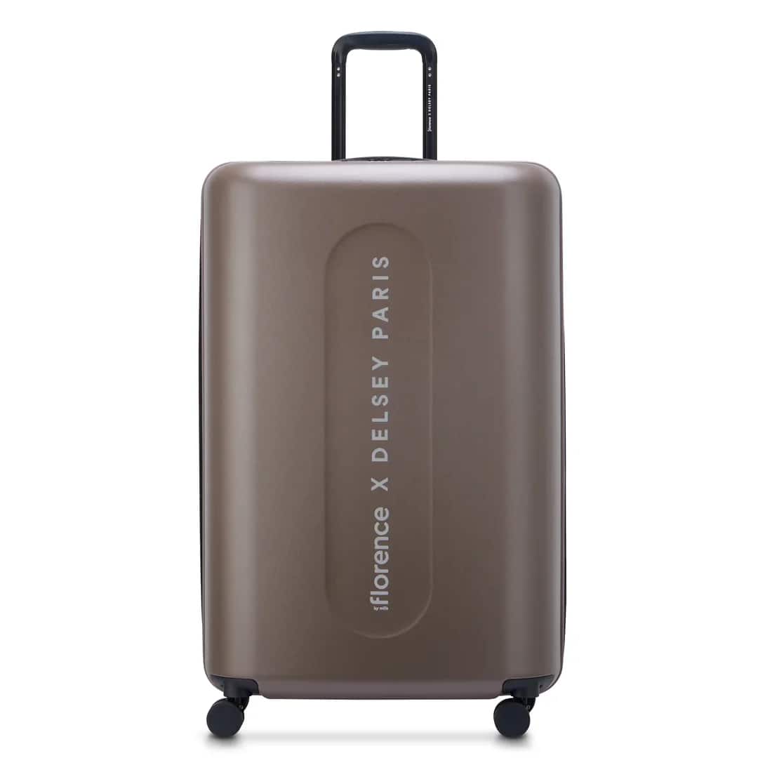 Photos - Luggage Delsey  Florence by Mills Catch Flights Expandable 29 Large Spinner Upright - Chestnut F4398283026 