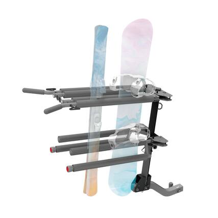Front. Boyel Living - Volt Ski Rack 4 Pairs Skis 2 Snowboards Foldable Reflective Strap 2Inch Hitch - Black.