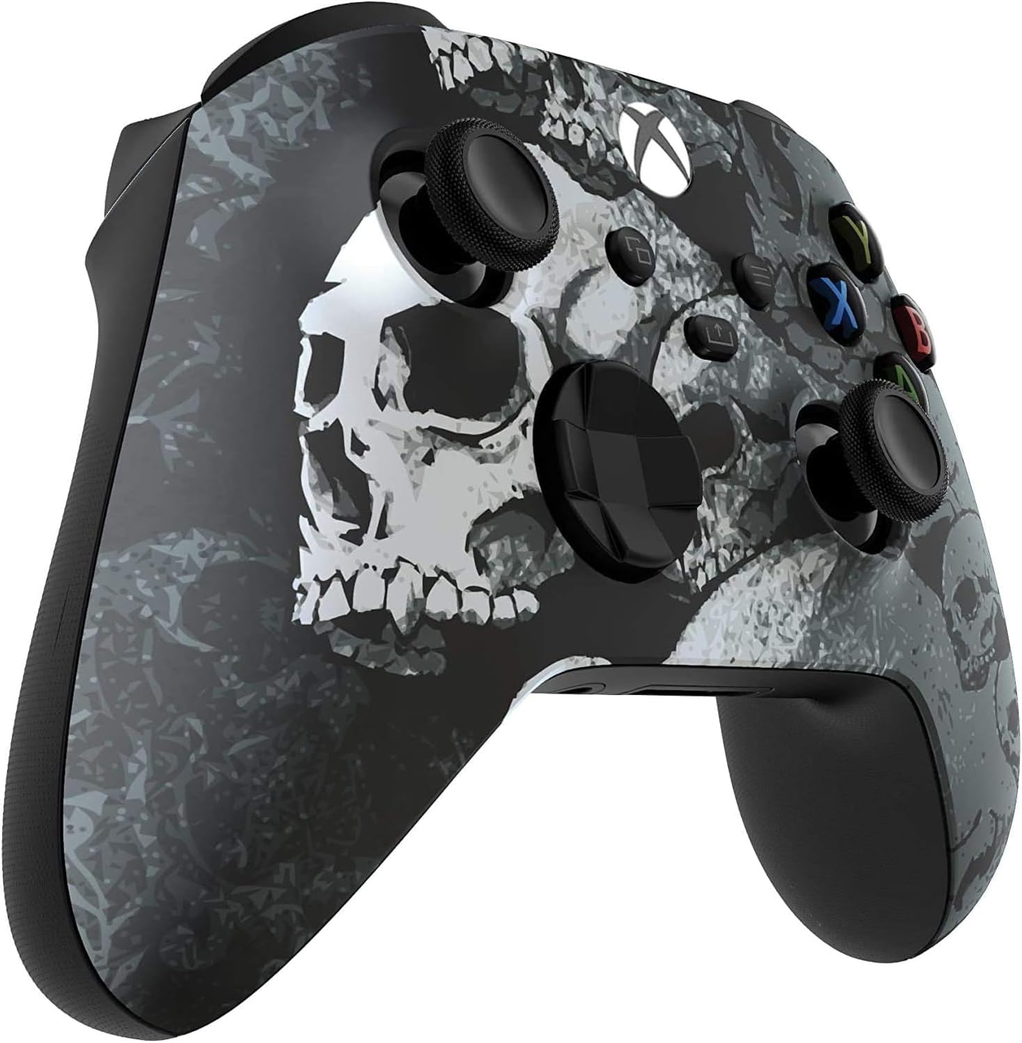 Left. Custom Controllerzz - Custom Wireless Controller for Xbox Series X|S, Xbox One, & PC - Black Skullz.