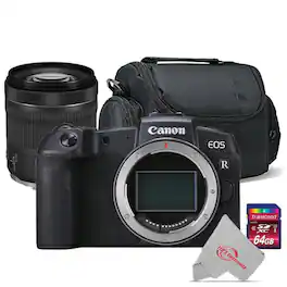 Canon - EOS RP Mirrorless Digital Camera, RF 24-105mm f/4-7.1 IS STM Lens, Camera Case, 64GB Memory Card - Black