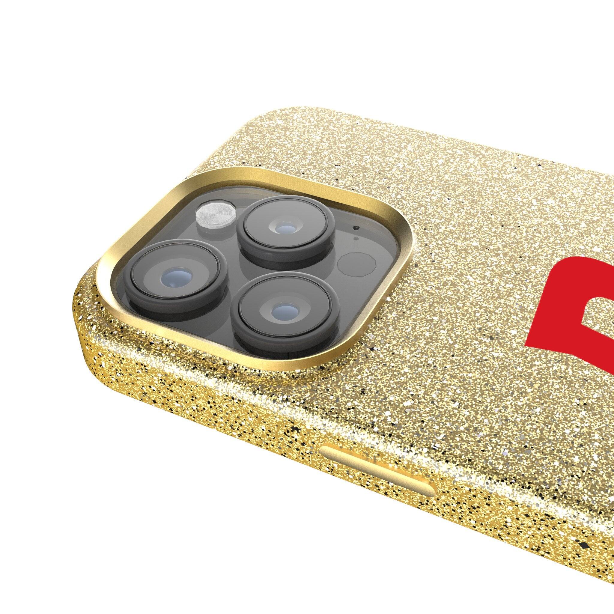 Back. Keyscaper - Marvel Badge Gold Bling Phone Case - Apple iPhone 16 Plus - Daredevil 1.