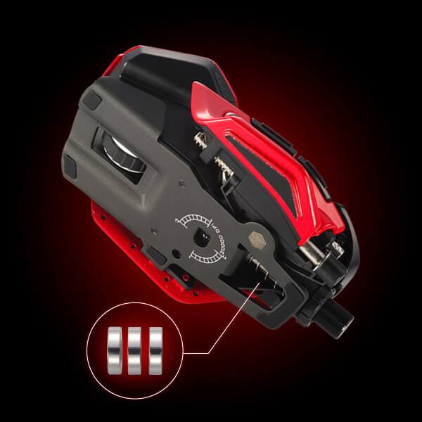 Back. Mad Catz - Mad Catz - R.A.T. 8+ ADV Highly Customizable Gaming Mouse with 20000 DPI Optical Sensor 60 Million Clicks - Wired - Red - BLACK.