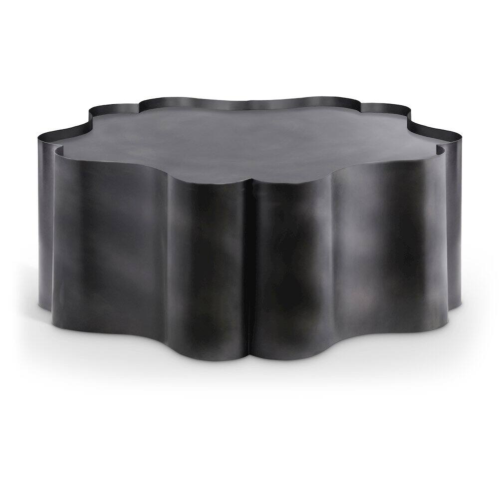 Front. Meridian Furniture - Eloise Black Iron Coffee Table - Black.