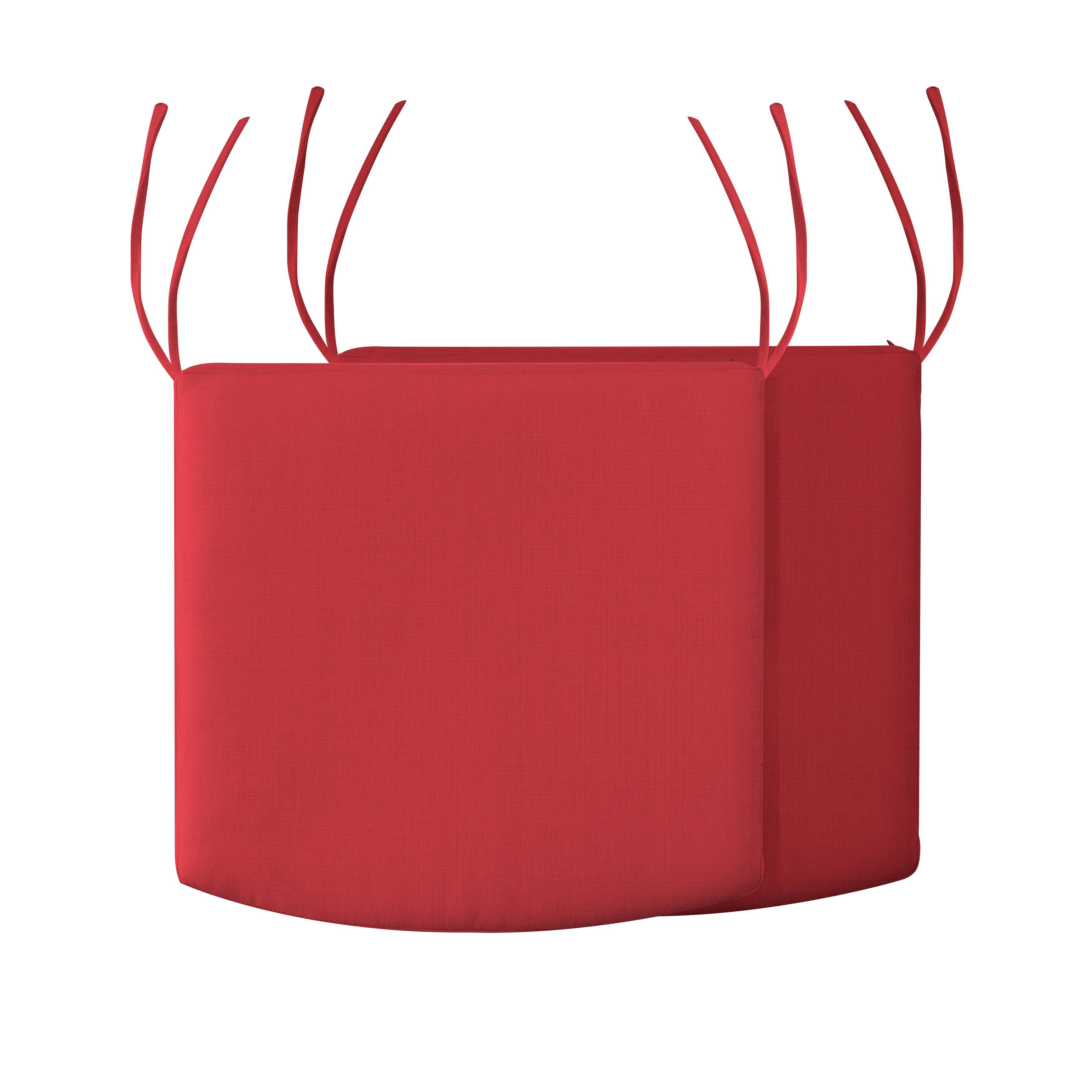 Alt View 4. Nuu Garden - Outdoor Indoor 2-Pack 18'' x 20'' Chair Replacement Seat Cushions - Red.