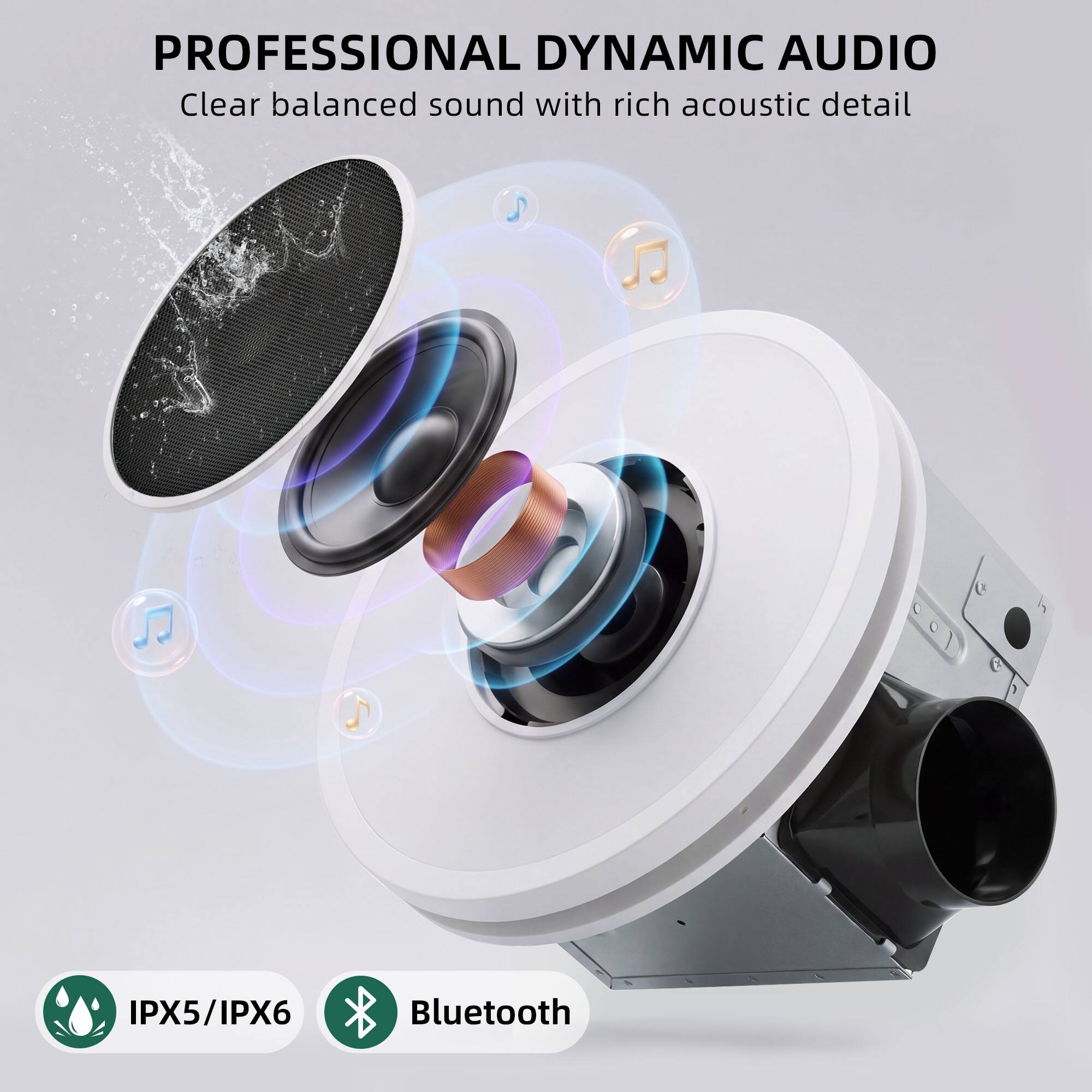 PROFESSIONAL DYNAMIC AUDIO  
Clear balanced sound with rich acoustic detail  

IPX5/IPX6  
Bluetooth