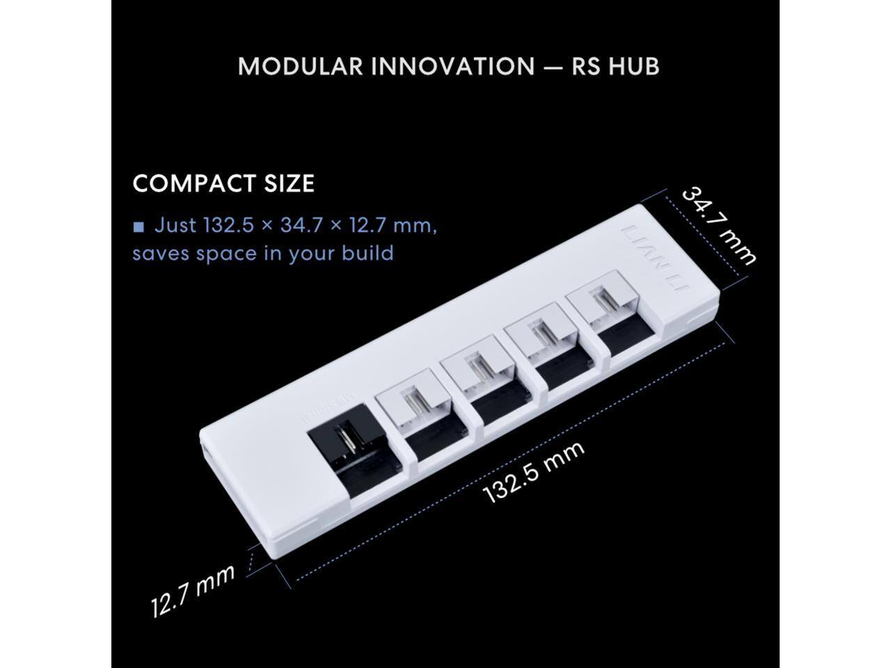 Lian Li RS 1000W Modular PSU (USB Fan Hub, 90° Inlet, 80+ Gold