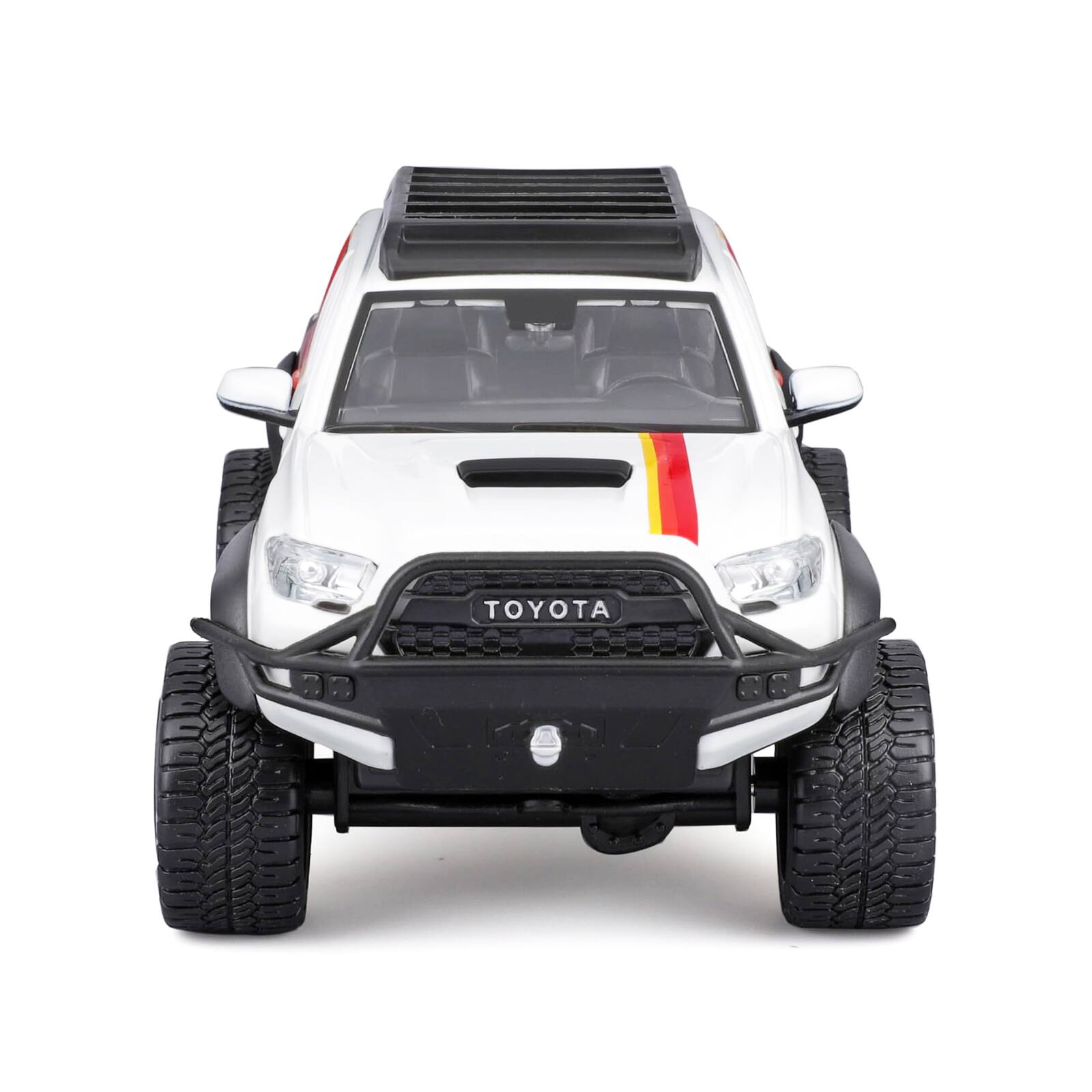 Alt View 3. Maisto - 2023 Toyota Tacoma TRD PRO Off Road Truck White with Graphics and Roof Rack "Maisto Design" Series 1/27 Model Car Maisto.