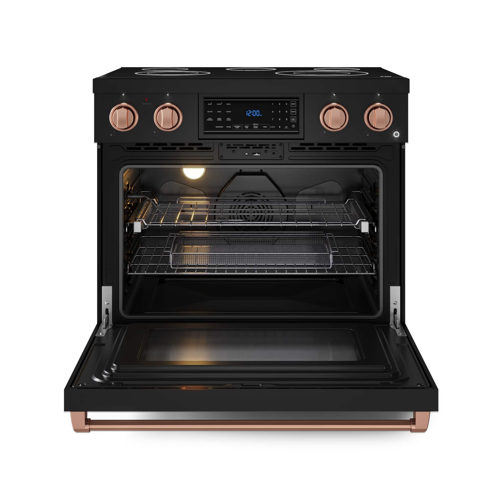 Alt View 11. Thor Kitchen - Gordon Ramsay Series by Thor Kitchen 6.0 Cu. Ft Freestanding Electric Range with Rose Gold Hardware - Black.