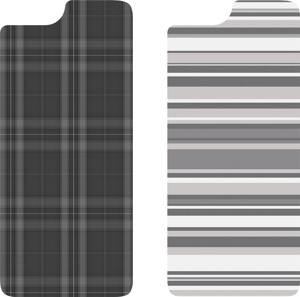Front. OtterBox - Symmetry Series Inserts for Apple® iPhone® 6 and 6s (2-Count) - Gray Plaid/Gray Stripe.
