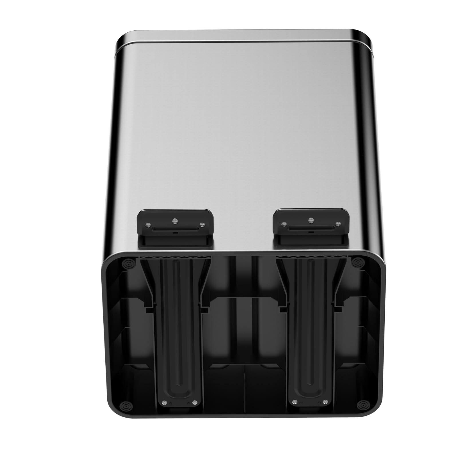 Left. Acekool - Trash Can, Stainless Steel Step Trash Can with Soft-Close Lid, Hands-Free Pedal.