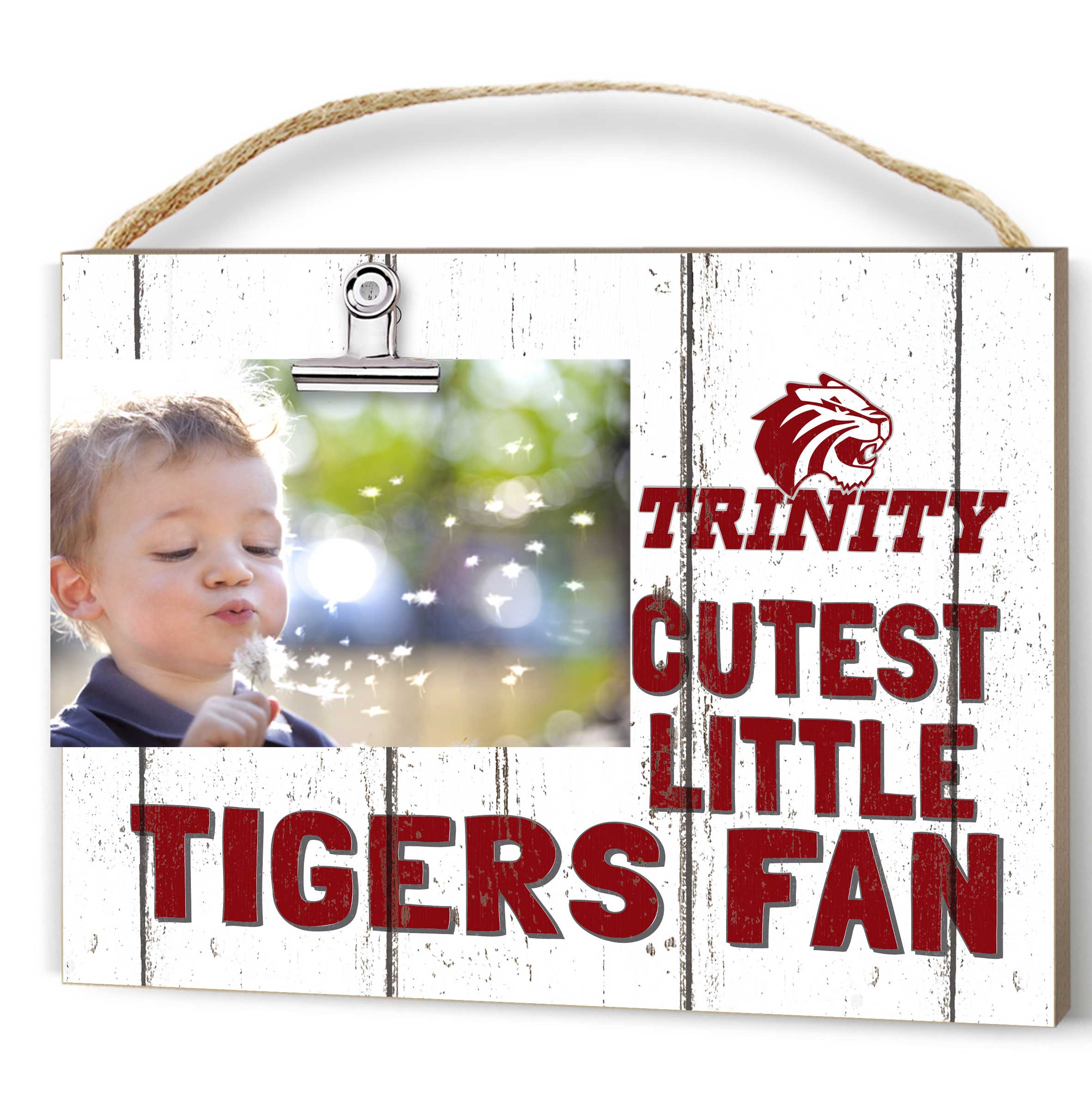White Trinity Tigers 8'' x 10'' Cutest Little Weathered Logo Clip Photo Frame
