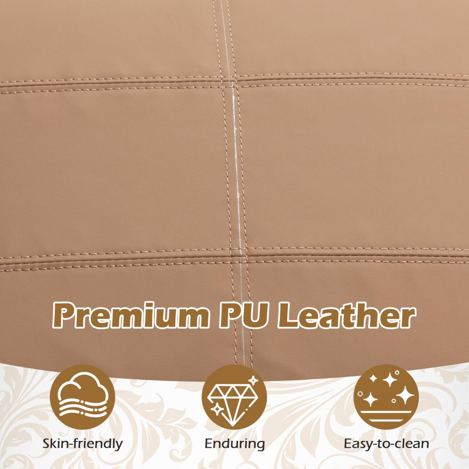 Premium PU Leather  
Skin-friendly  
Enduring  
Easy-to-clean