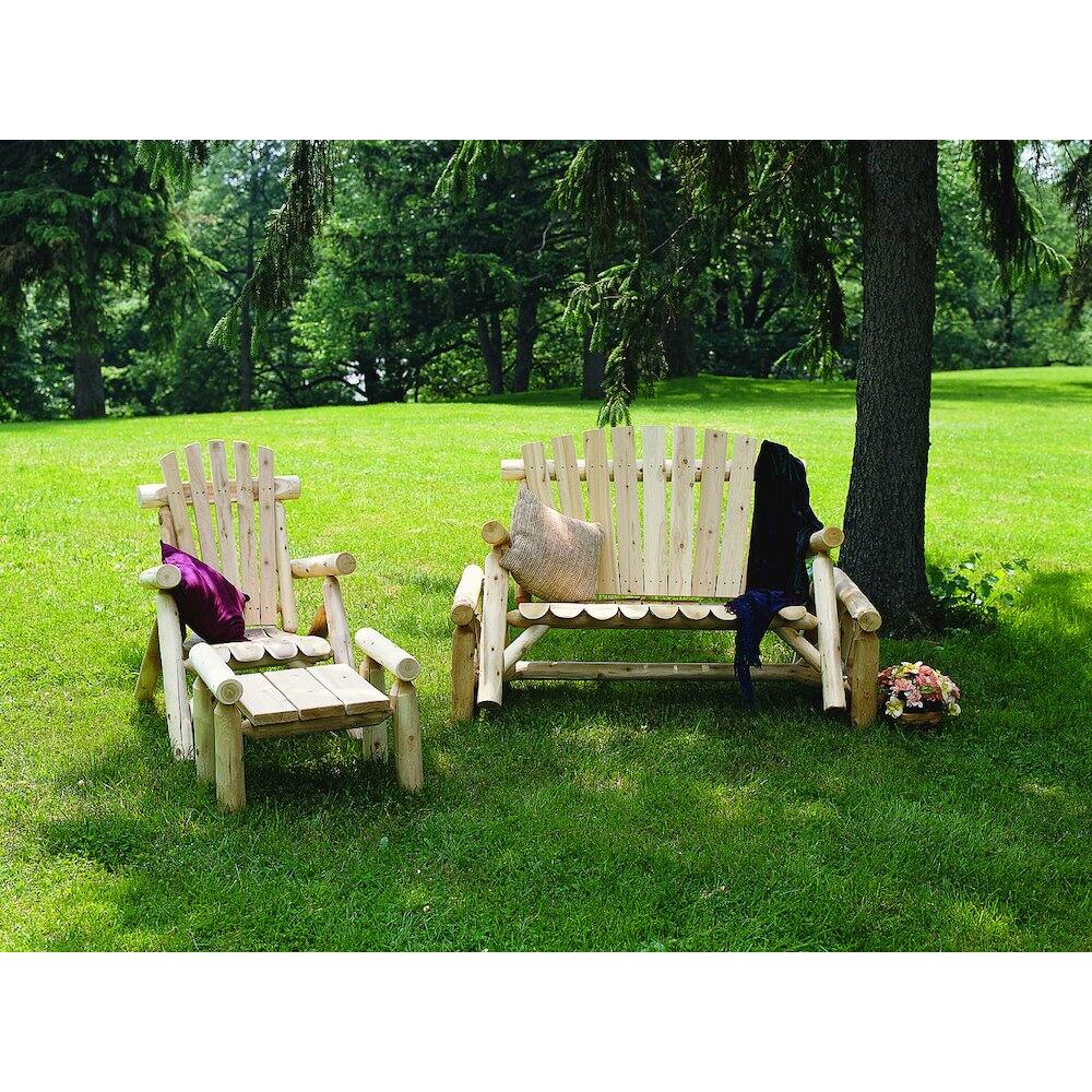 Alt View 3. Contoured Comfort - Cedar Log Lounge Chair - Brown.