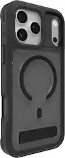 Front. ZAGG - Rainier Snap with Kickstand for Apple iPhone 17 Pro Max - Smoke Black.