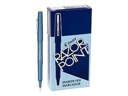 Pilot - Razor Point Marker Pens, Ultra Fine Point, Dozen - Blue Ink