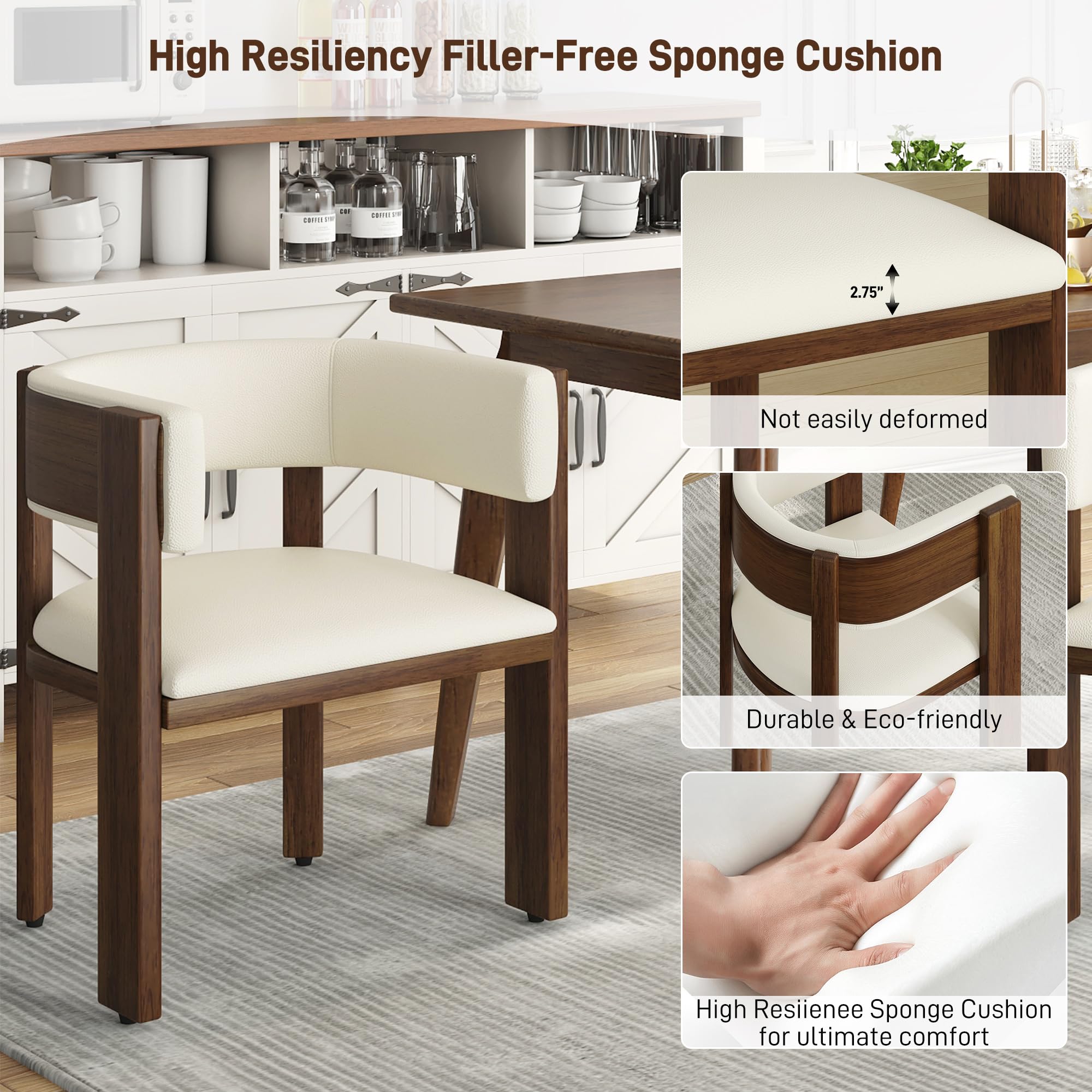 High Resiliency Filler-Free Sponge Cushion

- 2.75" thick
- Not easily deformed
- Durable & Eco-friendly
- High Resiliency Sponge Cushion for ultimate comfort