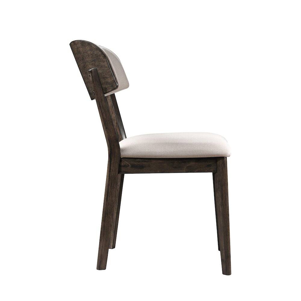 Alt View 1. New Classic Furniture - Rex Wood Upholstered Dining Chair (Set of 2), Walnut - Brown.