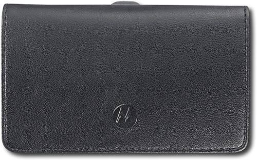 Front Standard. Motorola - Leather Case for Motorola Q Cell Phones - Black.