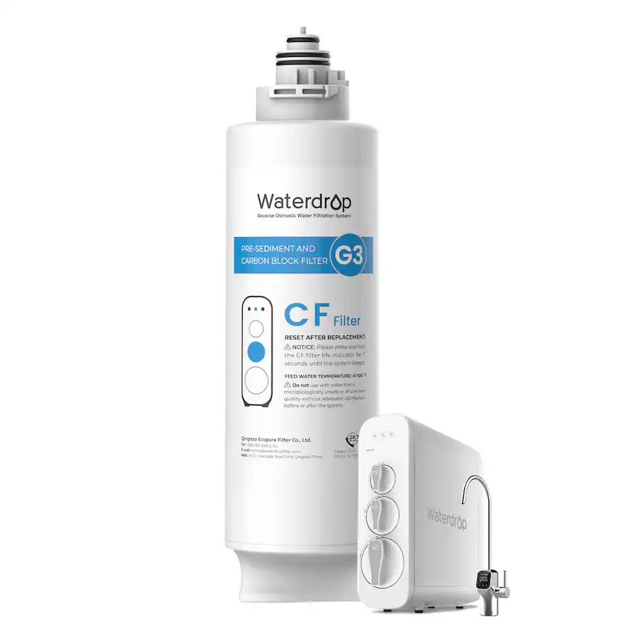 Waterdrop WD-G3-N1CF Filtre à Eau 6 Mois - 2-Pack Compatible WD-G3-W Osmose Inverse