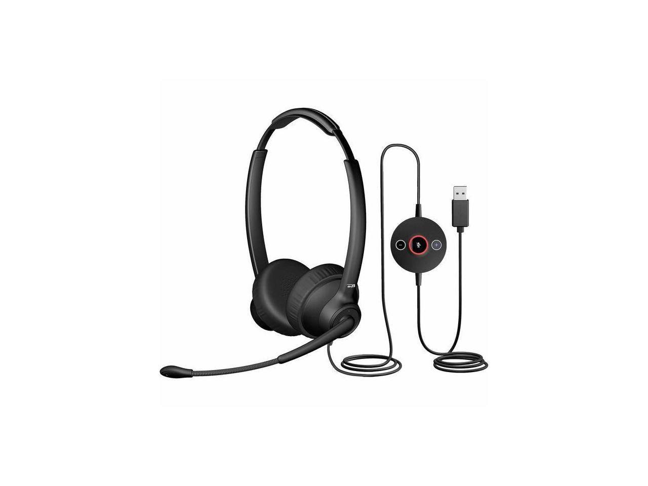 Front. Cyber Acoustics - Cyber Acoustics USB Headset - AI Noise Cancelation, Microsoft Teams Certified, Stereo, USB A, Wired, Over-Head, 5 ft - Unknown.