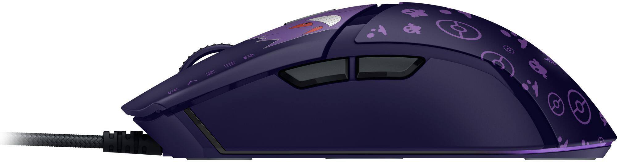 Alt View 4. Razer - Cobra Lightweight Optical Gaming Mouse with Chroma RGB Lighting - Pokémon Gengar Edition.