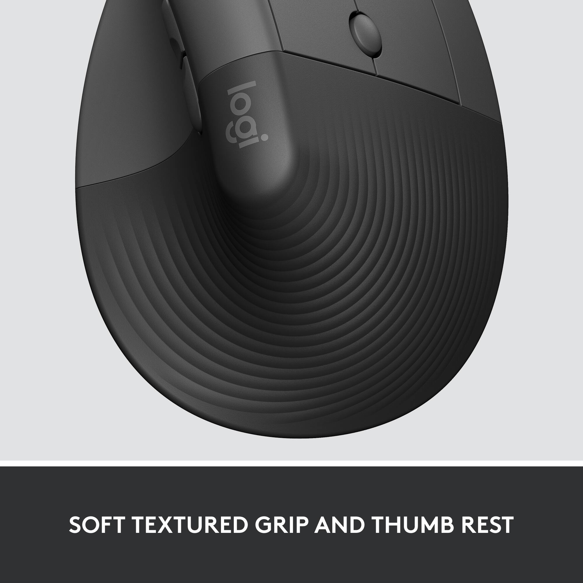 SOFT TEXTURED GRIP AND THUMB REST