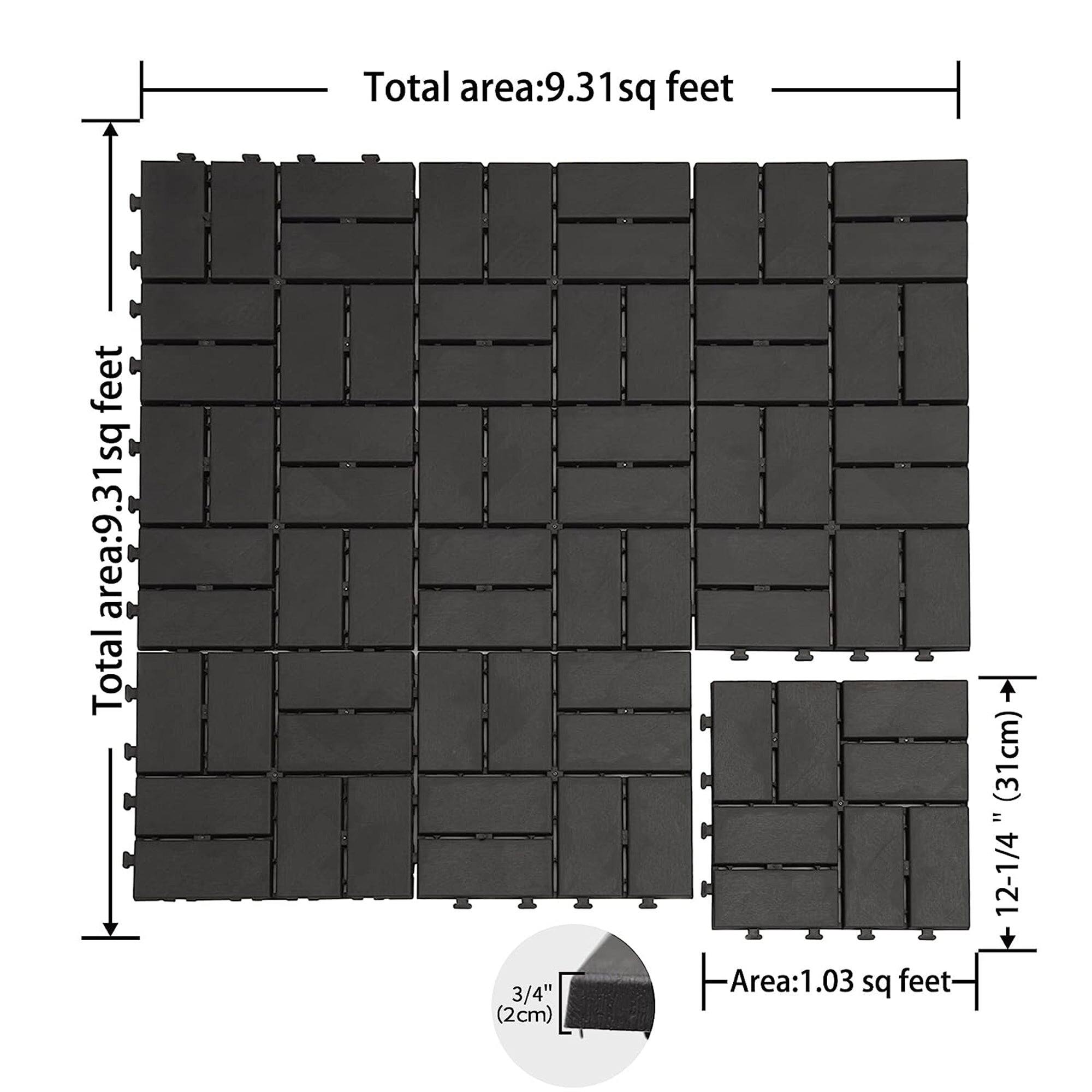 Total area: 9.31 sq feet

Total area: 9.31 sq feet

3/4" (2cm)

2-1/4" (31cm)

12-1/4"

Area: 1.03 sq feet