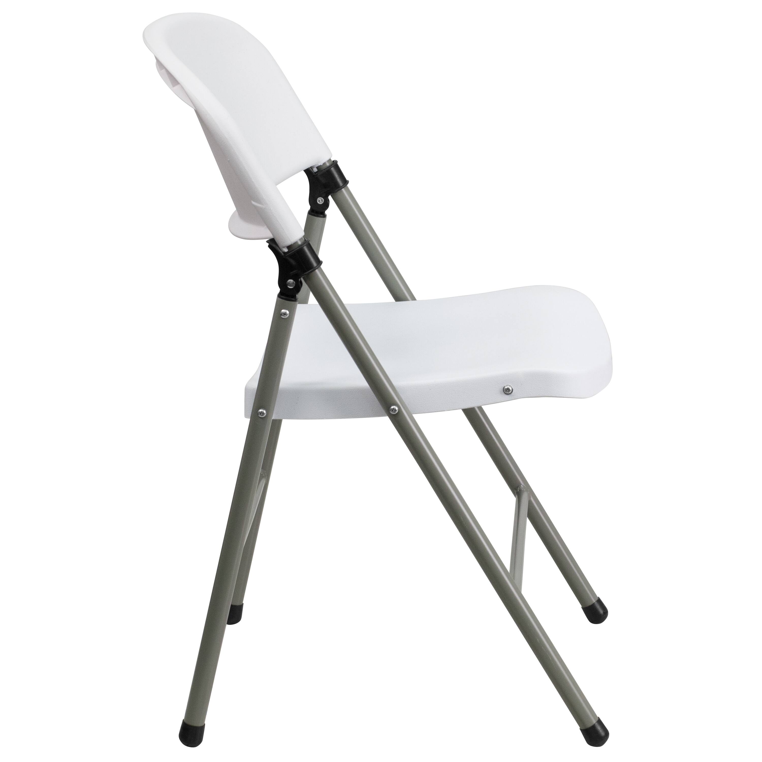 Alt View 7. Emma + Oliver - Plastic Folding Chairs | Set of 2 Lightweight Folding Chairs - White.