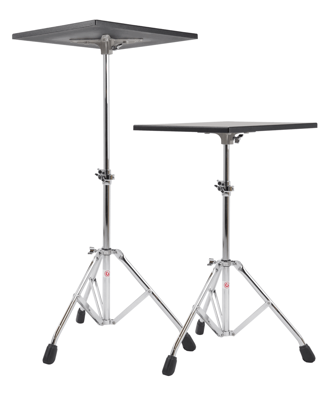 Angle. Gibraltar Hardware - Workstation Elliptical Leg Base 2-tier Stand with 15 x 18 Mounted Table, Adjustable and Portable.