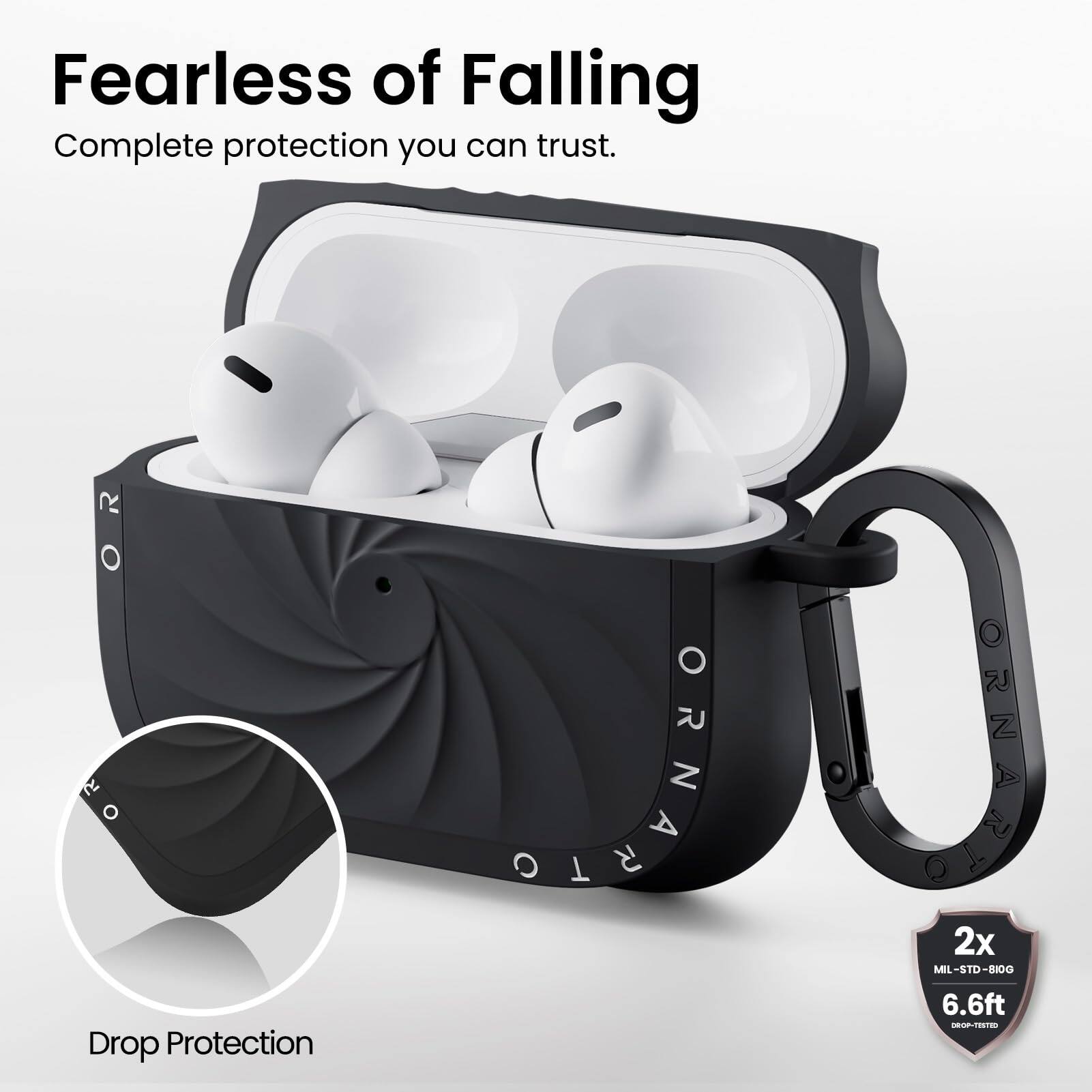 Fearless of Falling  
Complete protection you can trust.

Drop Protection

2x  
MIL-STD-810G  
6.6ft  
DROP-TESTED