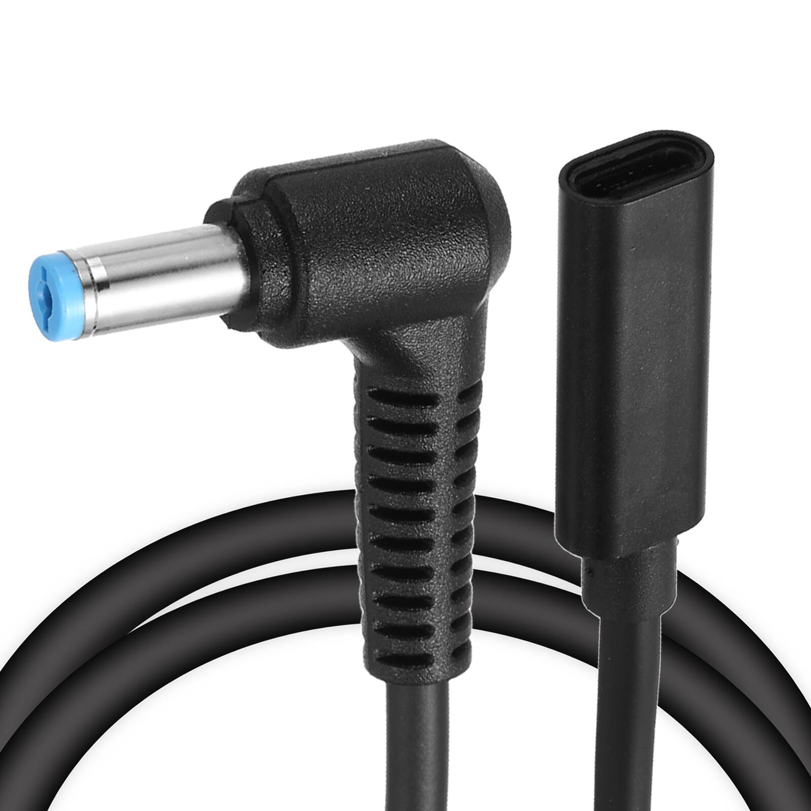 Front. Unique Bargains - 0.5FT USB C to DC 5.5x1.7mm PD Charging Cable, 18-20V/3.25A 65W, for Router, Camera, TV Box, Desk Lamp - Black.