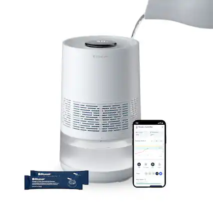 Sure, here is the corrected text:
---
**Blueair**
**Pump & Tank Descaling Powder**
**Model 202-2**
**Net wt 1.0 oz (28g)**
---
**Nursery Humidifier**
- **Humidity:** 35%
- **Temperature:** 27°F
**Humidity level:** 0
**Fan Speed:** Auto
**Timer:** 0
**Wick Status:**
---
**Blueair Pump & Tank Descaling Pod**