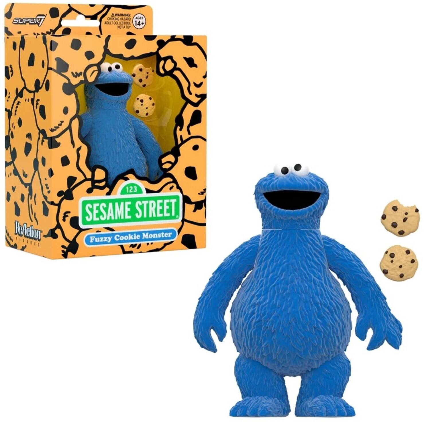 Sesame Street - ReAction Figures - Cookie Monster (Fuzzy) - COLLECTIBLES