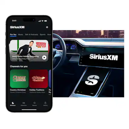 9:41
SiriusXM
For You
Music
Talk & Podcasts
Sports
How
Jimmy Fallon Holiday Seasoning
Jimmy Fallon's Holiday Picks
Channels for you
Country Christmas
Country Christmas Music
Holiday Traditions
Traditional Holiday Music
Discover
Channels
Search
Library
SiriusXM