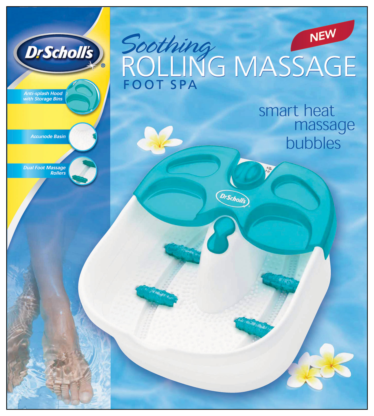 holte verachten Trouwens Best Buy: Dr. Scholl's Rolling Massage Foot Spa White/Green DRFB7008B1