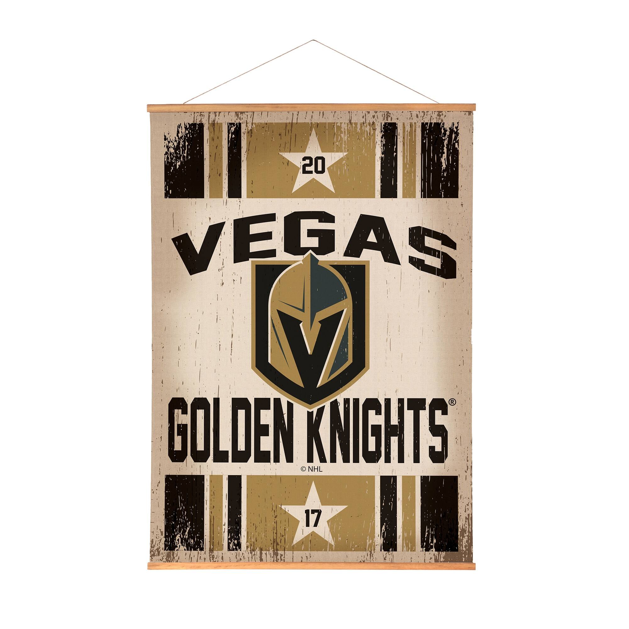 Vegas Golden Knights 36" x 54" Large Canvas Wall Art Tapestry with Wood Frame