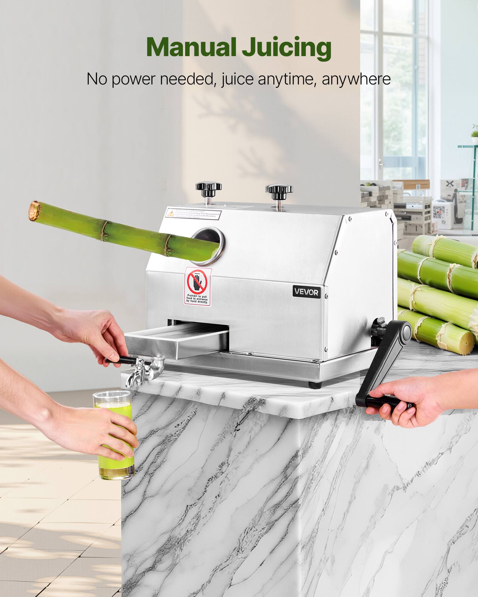 Manual Juicing

No power needed, juice anytime, anywhere

VEVOR