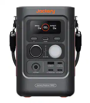 Jackery Explorer 300D
INPUT: 100% Ow POWER L DC 12V ACr A: war OUT C3 65W OUT 11-28V INPUT Ct N4oW IN OUT C2: NOW OUT