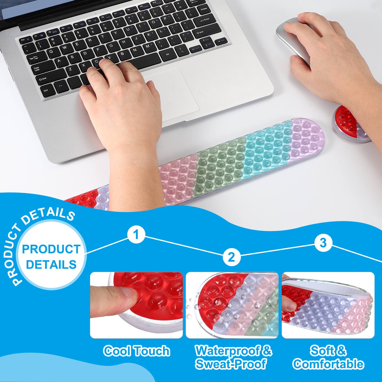 - PRODUCT DETAILS
- 1 Cool Touch
- 2 Waterproof & Sweat-Proof
- 3 Soft & Comfortable