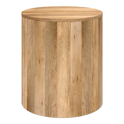 Front. Simpli Home - Millbury 20 inch Wide Solid Mango Contemporary End Table in Natural, Assembled - Natural.