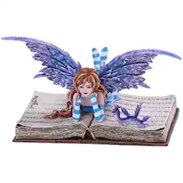 Pacific Trading - Amy Brown Bookworm Fairy Resin Collectible Figurine 7.25 inch