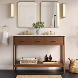 Zaire Bathroom Vanity Basin Included by Modway - Walnut White