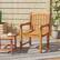 Angle. Costway - 1 PCS Teak Wood Patio Dining Chair Outdoor Armchair with Slatted Seat & Solid Legs - Natural.