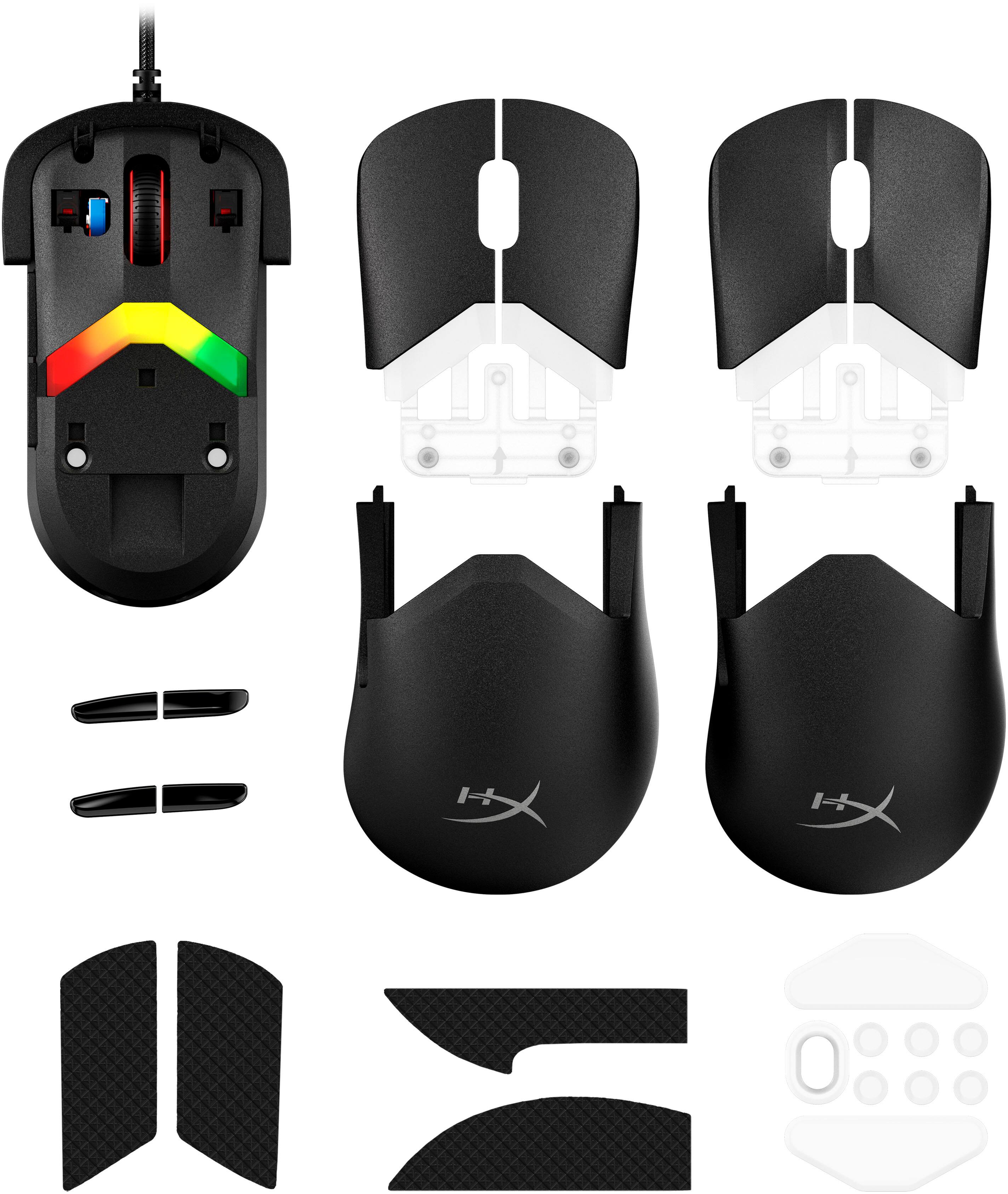Alt View 13. HyperX - Pulsefire Saga Lightweight Wired Optical Gaming Mouse with RGB Lighting - Black.