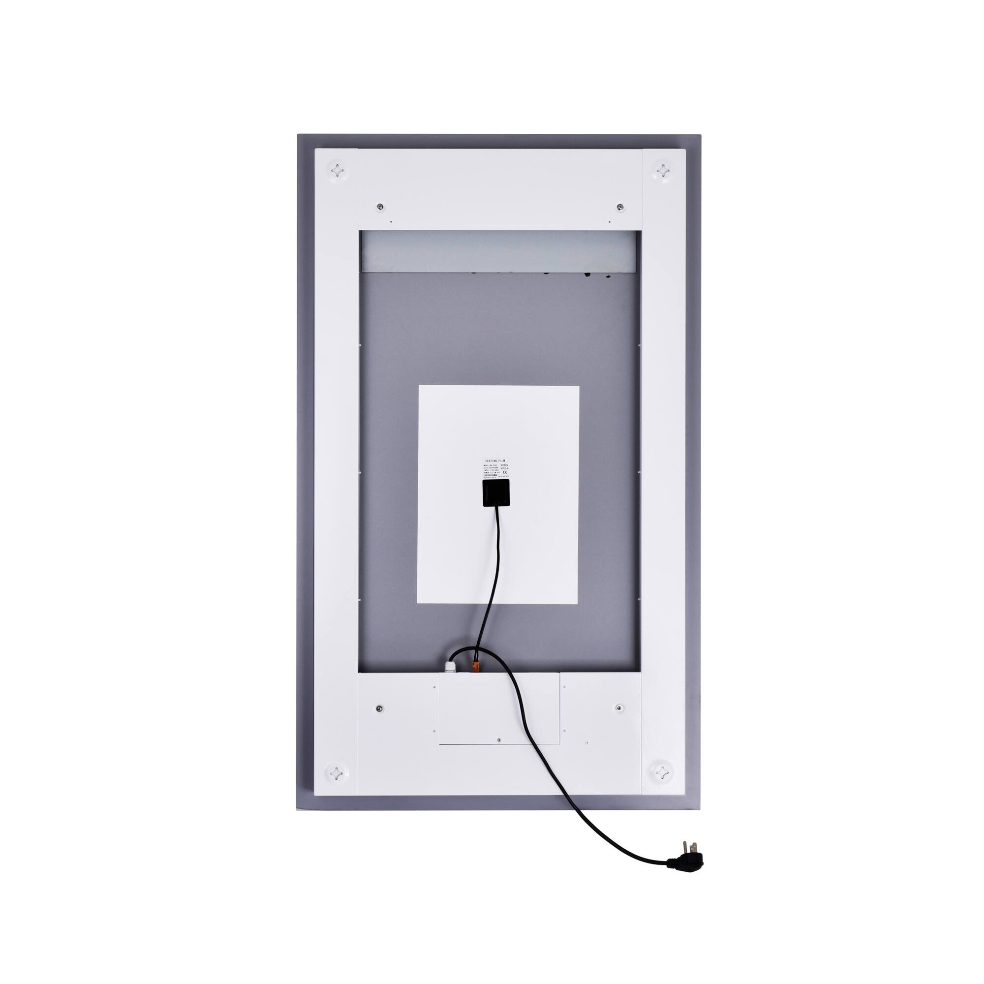 Angle. CWI Lighting - Abril Rectangle Matte White LED 30 in. Mirror From our Abril Collection - White.