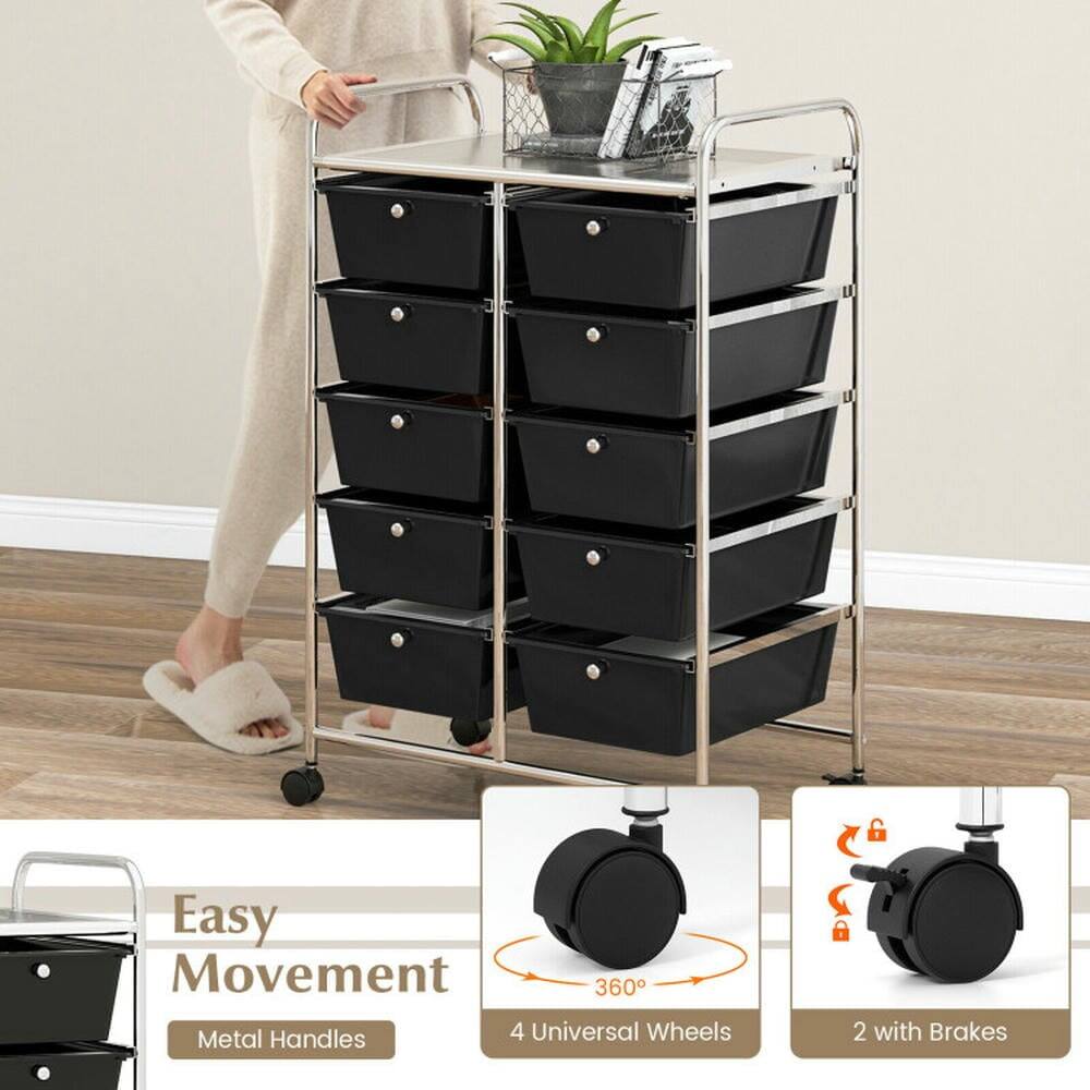 Easy Movement  
Metal Handles  
4 Universal Wheels  
2 with Brakes
